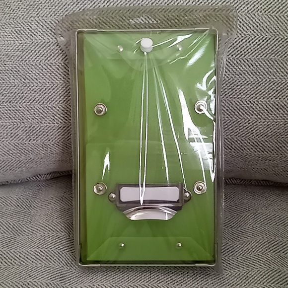 Small storage box for desk, card files, or disks New green storage organizer - Picture 1 of 7